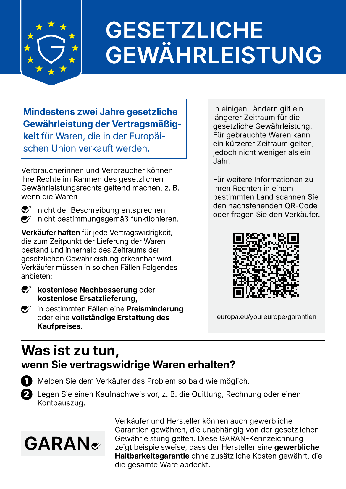 EU Gewährleistung
